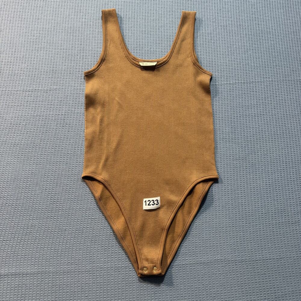 Inlyric Tank Top Women Sz M Brown Pre-Owned Excellent